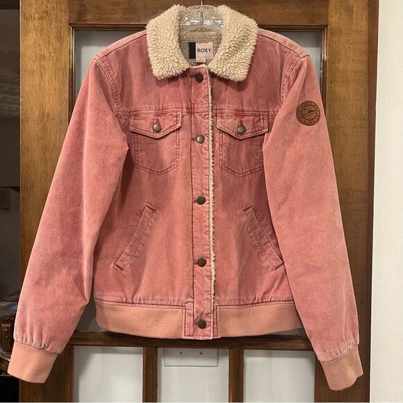 Roxy Desert Sands Sherpa-Lined Corduroy Jacket Size S - Picture 5 of 9
